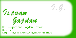 istvan gajdan business card