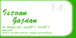 istvan gajdan business card